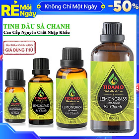 Hình ảnh Tinh Dầu Sả Chanh Nguyên Chất TIDAMO, Tự Chọn Dung Tích | Chính Hãng, Có Kiểm Nghiệm | Tinh Dầu Xông Phòng Cao Cấp 100% Thiên Nhiên, An Toàn Cho Trẻ, Khử Mùi, Kháng Khuẩn, Đuổi Muỗi, Giải Cảm