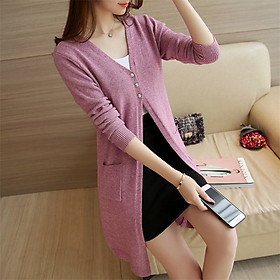 Áo khoác cardigan nữ dài tay dáng dài Dv32