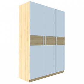 Tủ quần áo gỗ MDF Tundo 3 cánh 2 ngăn kéo kết hợp vàng trắng 140 x 55  x 200cm