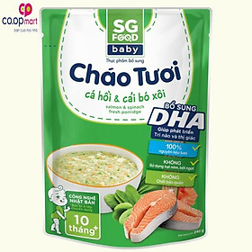 Cháo tươi SGF 10tháng cá hồi bó xôi 240g-3385904