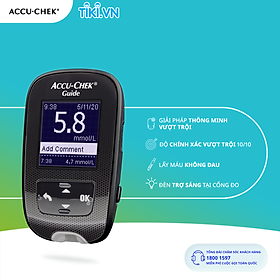 Máy Đo Đường Huyết ACCU-CHEK Guide Màn Hình LCD Rộng, Có Trợ Sáng Tại Cổng Đo - Chưa Có Que Thử - MG/DL