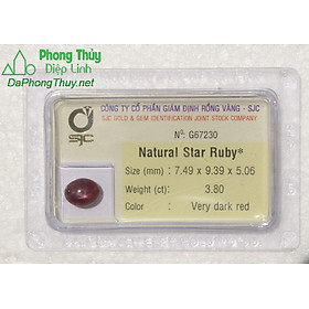 Mua Mặt Đá Ruby Sao Tự Nhiên Kiểm Định Oval - Viên đá ruby sao