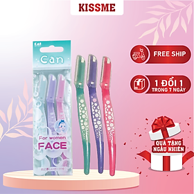 Dao Cạo Lông Mặt Lưỡi Thép Không Gỉ Kai For Women 17810 (Combo Dao Cạo Và Set Mini )