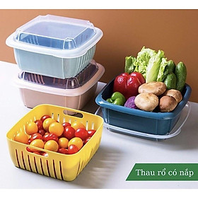 Mua Rổ đựng hoa quả có nắp đậy kèm thau