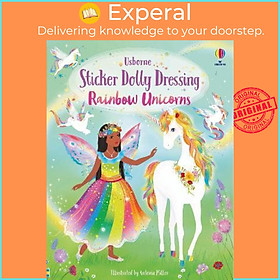 Sách - Sticker Dolly Dressing Rainbow Unicorns by Fiona Watt (UK edition, paperback)