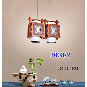 Đèn lồng gỗ bóng led thả trang trí nội thất, phòng khách,phòng ăn cổ điển sang trọng nhiều mẫu mã đa dạng