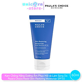 Kem Chống Nắng Dưỡng Ẩm Phục Hồi và Làm Sáng Da Paula's Choice Resist Skin-Restoring Moisturizer SPF50 60ml