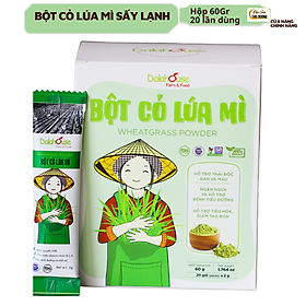 Bột cỏ lúa mì hữu cơ sấy lạnh Dalahouse - Nguyên chất, không đường, Hỗ trợ thải độc Gan và Máu, Ngăn ngừa và hỗ trợ tiểu đường, Hỗ trợ tiêu hóa, giảm táo bón