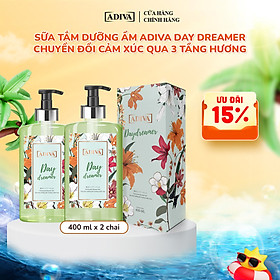 Combo 2 Chai Sữa Tắm Dưỡng Ẩm Hương Nước Hoa Adiva Day Dreamer (400ml/Chai)