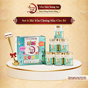 Yến chưng sẵn cho bé lốc 6 hũ Song An Food bổ sung dưỡng chất bồi bổ sức khỏe