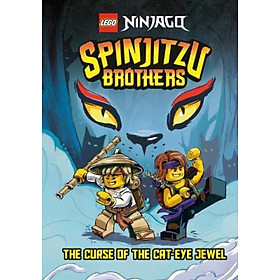 Sách - Spinjitzu Brothers #1: The Curse of the Cat-Eye Jewel (LEGO Ninjago) by Tracey West (US edition, hardcover)