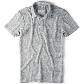 Áo Thun Nam Casual 1st - Polo Tay Ngắn Xám Trắng Trơn 50548