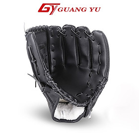 Găng tay chơi bóng chày Guang Yu chất liệu da PU cao cấp đủ kích thước - Màu Đen - 10inch