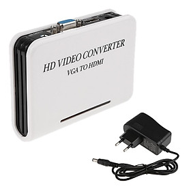 VGA to HDMI 1080P Full HD HDTV Video Converter Adapter Box for Laptop HDTV