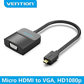 Cáp chuyển đổi Micro HDMI sang VGA Vention, hỗ trợ full HD - Hàng chính hãng