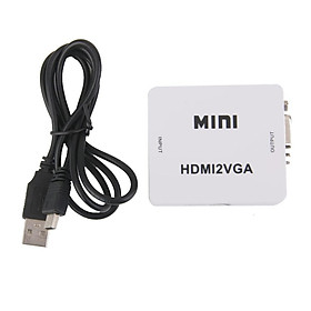 HDMI to VGAFemale to Female Video Adapter Cable Converter W/Audio HD 1080P