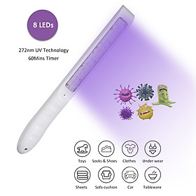 D C 5 V 8 UVC LEDs 60Mins Default T-imer 272NM UV Lamp Light T-iming T-ime Setting Function USB Powered Operated