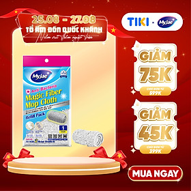 Bông Lau Thay Thế MyJae Đài Loan Sợi Fiber Cho Cây Lau Nhà Tự Vắt Kháng Khuẩn Và Cây Lau Nhà Phun Sương 33.5cm x 10.5cm
