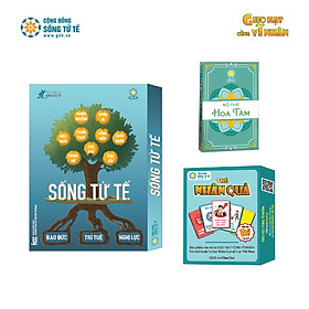 Hình ảnh Combo Sách Thực Hành Kỹ Năng Sống Cho Trẻ (Sách Sống Tử Tế + Game Nhân Quả_Dễ + Bộ Thẻ Quà Tặng Cuộc Sống)