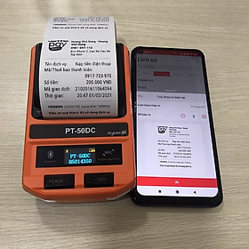 Mua Máy in hóa đơn  in tem nhiệt không dây Bluetooth di động Puty PT-50DC ( Hàng nhập khẩu)