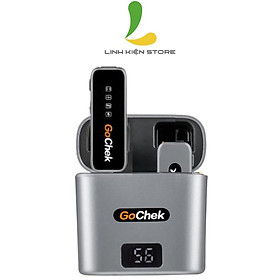 Mua Micro thu âm không dây GoChek C02 Ultra - Micro ghi âm hỗ trợ thiết bị hệ điều hành IOSS  kèm dock sạc xịn xò  cổng kết nối lightningg nhanh chóng - Hàng nhập khẩu