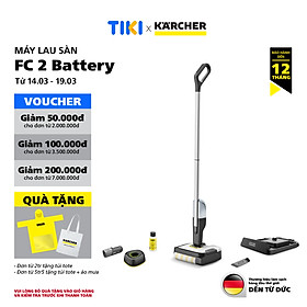 Mua Máy lau sàn không dây Karcher FC 2 Battery - Hỗ trợ vệ sinh các bề mặt trên sàn với diện tích lên đến 70m2- Hàng Chính Hãng