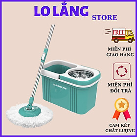 Mua  CHÍNH HÃNG 1 ĐỔI 1  BỘ LAU NHÀ XOAY 360 ĐỘ SUNHOUSE MY HOME TIME CAO CẤP CHẮC CHẮN BẢO HÀNH CHÍNH HÃNG 1 NĂM