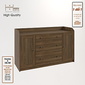 [Happy Home Furniture] CANA,  Tủ 2 cửa mở - 3 ngăn kéo ,  140cm x 46cm x 84cm ( DxRxC), THK_007