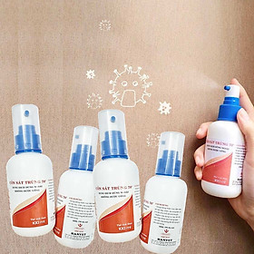 Combo 5 Chai Cồn Sát Trùng 70° Rửa Tay Khô kháng khuẩn Chai Xịt 100 ml