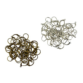 100Pcs Brass Earrings Hook Earwire Earring Clip Wire Ear Findings For DIY Earrings