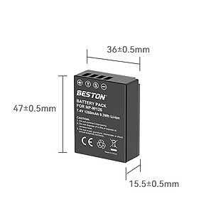 Bộ Pin NP-W126 1260mAh + Sạc Beston Dùng Cho Máy Ảnh Fujifilm X-T20 X-T10 X-T100 X100F X-H1 X-T3 X-T2 X-T1 X-A5 X-A3 - Hàng nhập khẩu