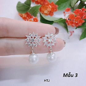 Bông tai treo trai các mẫu chất liệu bạc s925 MS87a
