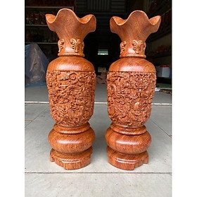 Mua cặp lộc bình gỗ hương 50cm