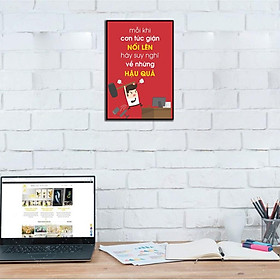 Mua Tranh Slogan Khi tức giận hãy suy nghĩ hậu quả DL-81
