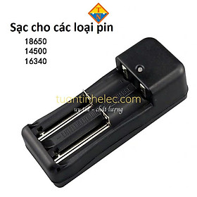 Bộ sạc pin cho nhiều loại pin 18650 / 4500 /16340 lithium 3.7V thông minh 2 ngăn