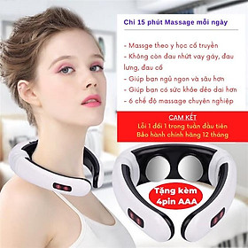 Gối Massage Cổ Vai Gáy Mát Xa Toàn Thân Đa Năng Bằng Xung Điện - Máy Massage Neck Massager - Topbanchaynhat