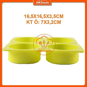 Mua KHUÔN SILICON LÀM THẠCH RAU CÂU SOCOLA 4 HÌNH TRÒN TRỤ
