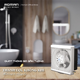 Mua Quạt thông gió âm tường chính hãng Roman - Quạt gắn tường có màng che ngăn nước mưa ngăn mùi quay ngược lại hiệu quả RBV20