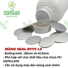 Màng seal nhôm | Màng nhôm | Màng siu chai nhựa PE chống ăn mòn độ dày 1.0 - Sam Lan ( đường kính 29/44.5mm)