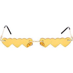 Unique Overlapped Love Hearts Lens Sunglasses Shades UV400 Summer Sun Eyewear