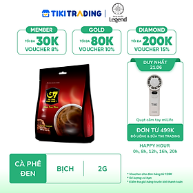 Trung Nguyên Legend - Cà phê G7 hòa tan đen ( không đường) - bịch 100 sachets 2gr