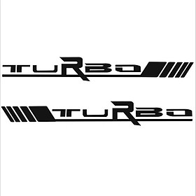 Bộ 2 tem Turbo dán cửa xe ô tô