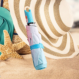 Travel Umbrella Rain Umbrellas Windproof 8 Ribs Mini Folding Automatic Waterproof Compact Portable for Beach Hiking Trips Outdoor Activities