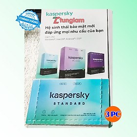 [Phân phối] Key Kaspersky Standard 3U, 1 năm - Hàng chính hãng
