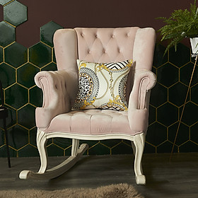 Mua Vỏ Gối Tựa Lưng Sofa Hoa Lụa Sọc Vàng Sang Trọng Chất Êm Ái