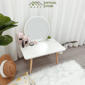 Mua Bàn Trang Điểm Mini Ngồi Bệt Kết Hợp Decor Không Gian Kèm Gương Dành Cho Những Cô Nàng Xinh Đẹp Yêu Thích Skincare  - GP117