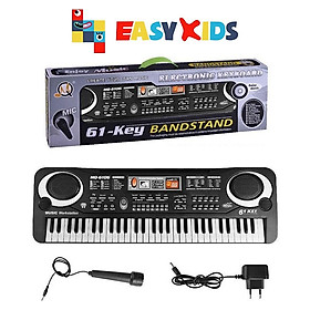 Đàn Organ Đàn Piano Điện Tử Đồ Chơi Cho Bé 61 Phím Sạc Điện Có Mic, Dây Sạc USB