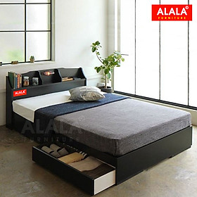 Giường ngủ ALALA08 + 2 hộc kéo / Miễn phí vận chuyển và lắp đặt/ Đổi trả 30 ngày/ Sản phẩm được bảo hành 5 năm từ thương hiệu ALALA/ Chịu lực 700kg