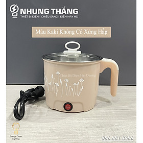 Nồi nấu mì siêu tốc, nồi lẩu điện mini 1-2 người ăn 1,8L size 18cm Lòng nồi inox an toàn LD-182