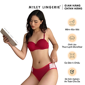 Áo ngực nữ cúp ngang Elegant Miley Lingerie BRM04002 - Màu đỏ đô